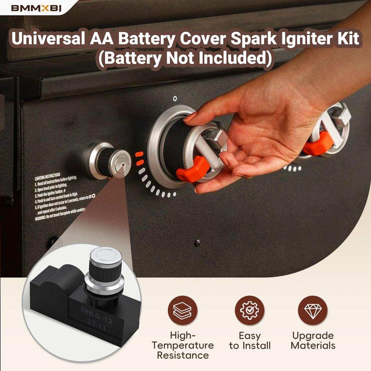 BMMXBI easy-install steps simplify replacement on Blackstone griddle.