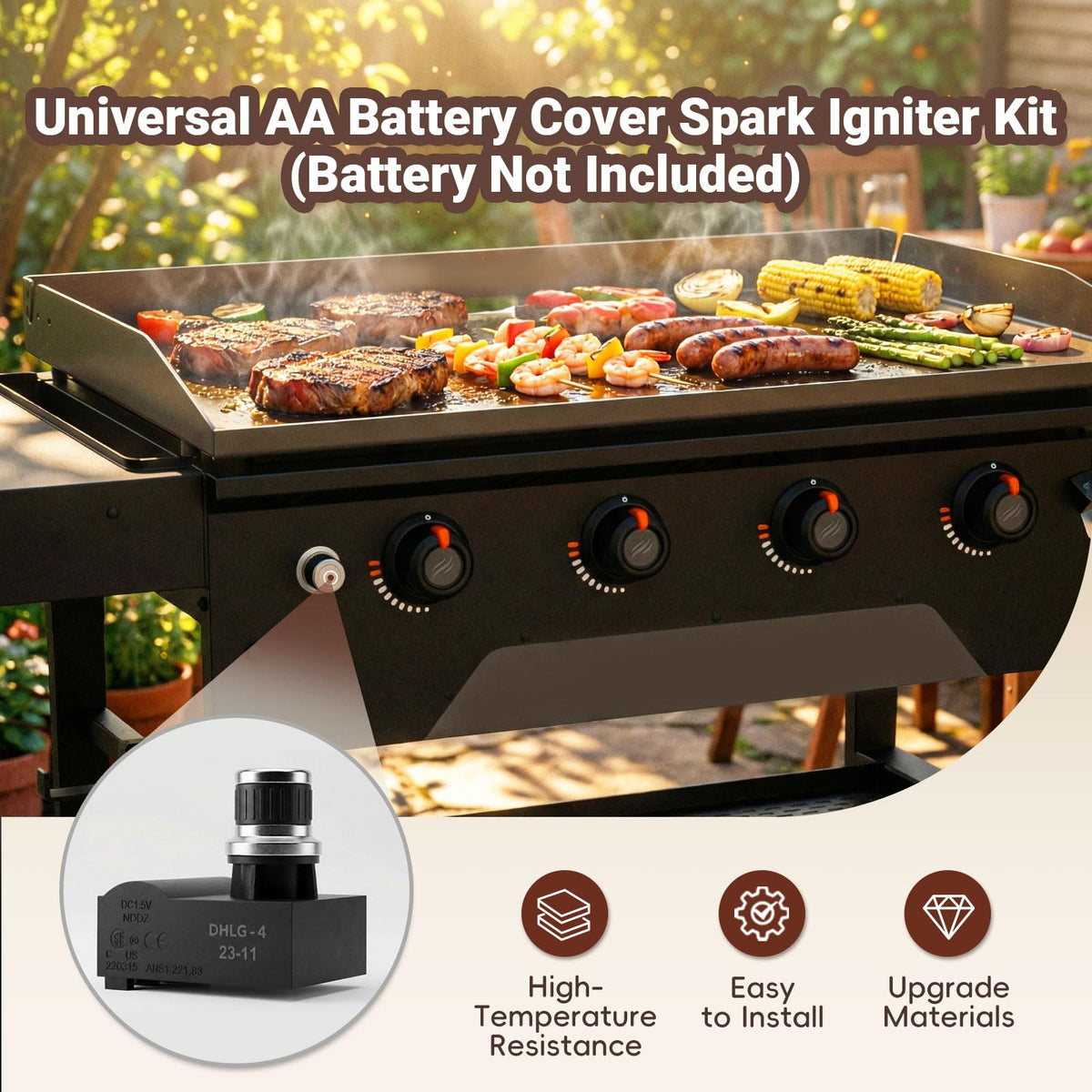 BMMXBI easy install steps guide enables quick replacement on a grill.