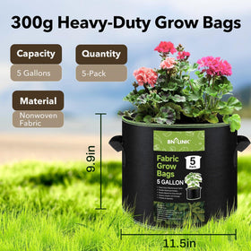 BN-LINK grow bag used for herbs and flowers in garden