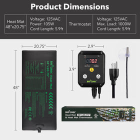 BN-LINK digital thermostat controller with clear display for easy temp control.