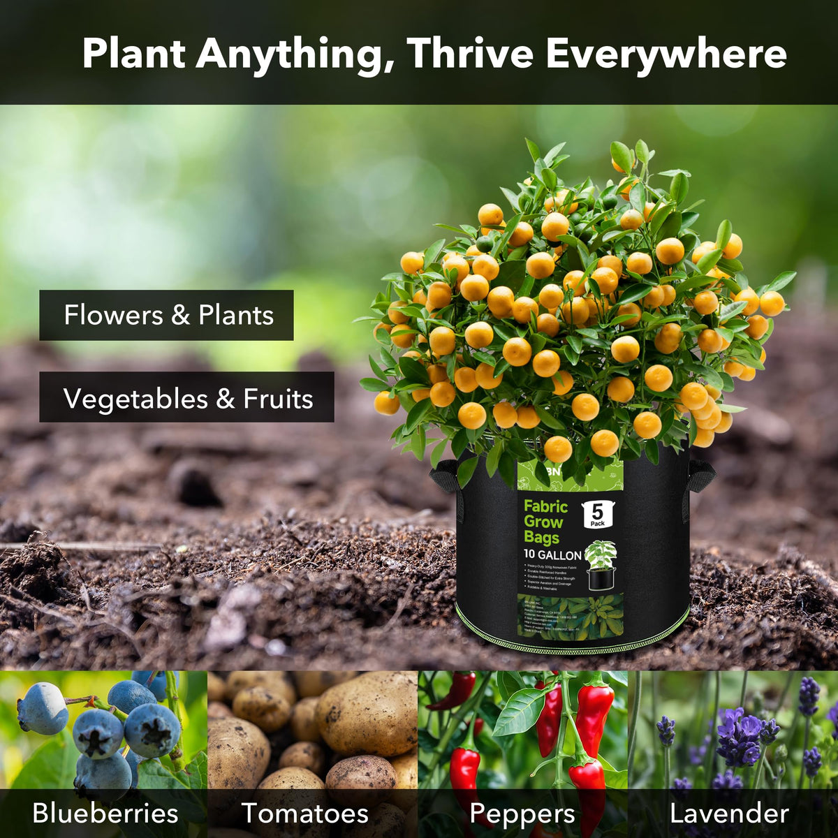 BN-LINK nonwoven material offers a breathable texture for healthy root growth.