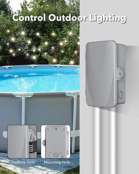 BN-LINK pool timer works with Google Assistant for hands-free scheduling.