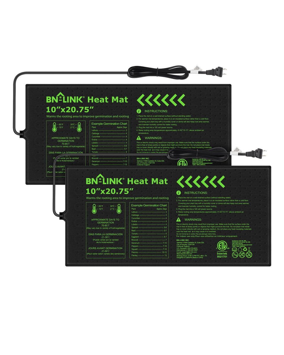 BN-LINK seedling heat mat under tray provides even warmth for seeds