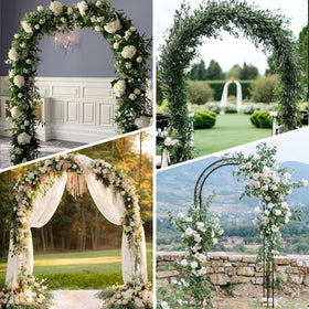 Bnecnet wedding arch decor backdrop offers a romantic outdoor setting for events.