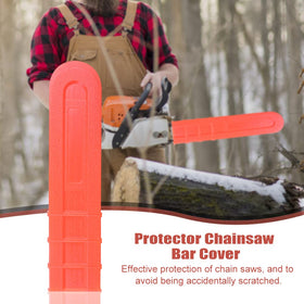 BNYTXV protective cover for chainsaw bar prevents damage during storage.