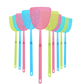 Boao 10-piece fly swatter set with assorted colors for fast indoor and outdoor control.