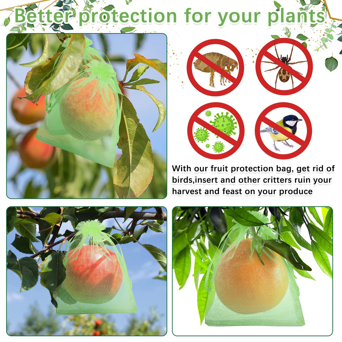 Boao 200-count bags enhance garden protection and reduce waste.