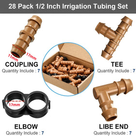 Boao drip fittings couplings closeup showing durable watertight connections.