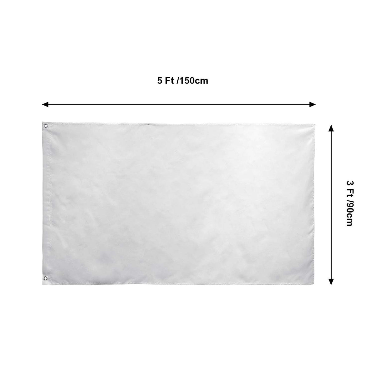 Boao white flags with double stitched edges for durable outdoor use