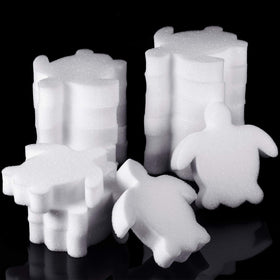 Boao turtle-shaped oil absorbing sponge in white, captures pool grease for cleaner water.