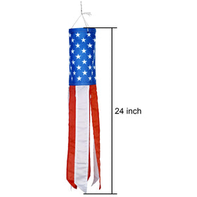 Boao Stars and Stripes windsock 24in adds festive flutter to outdoor spaces.