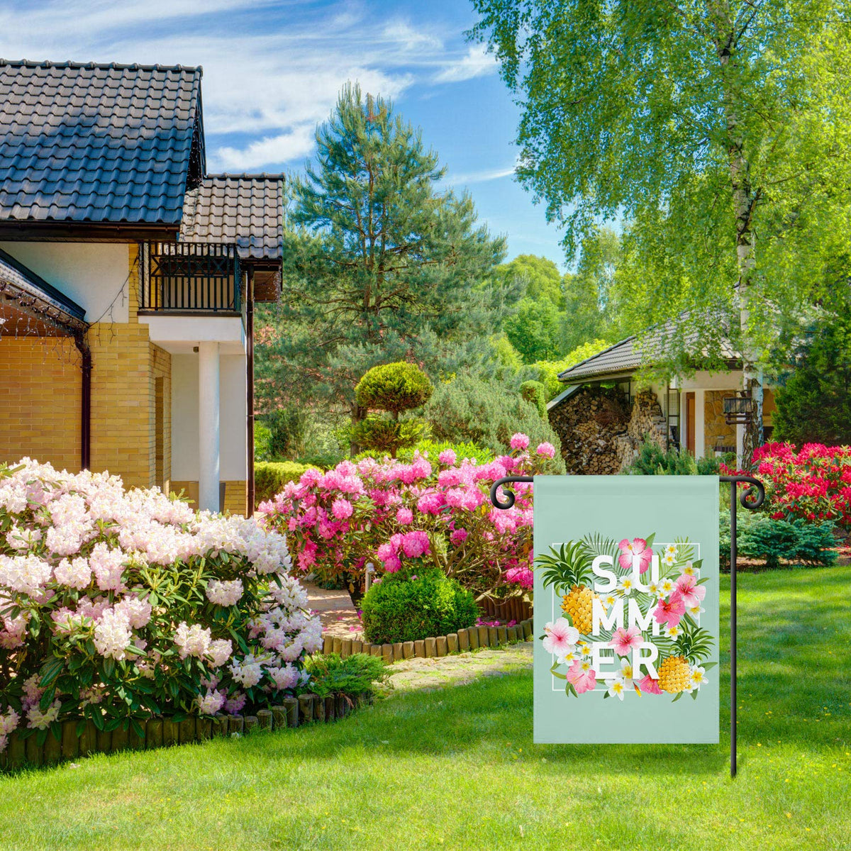 Boao garden flag blank displayed as a decorative idea