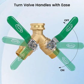 BoArt splitter rated up to 200 PSI for steady water flow under high pressure