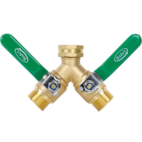 BoArt brass garden hose splitter two-way for flexible watering setups with easy on/off control