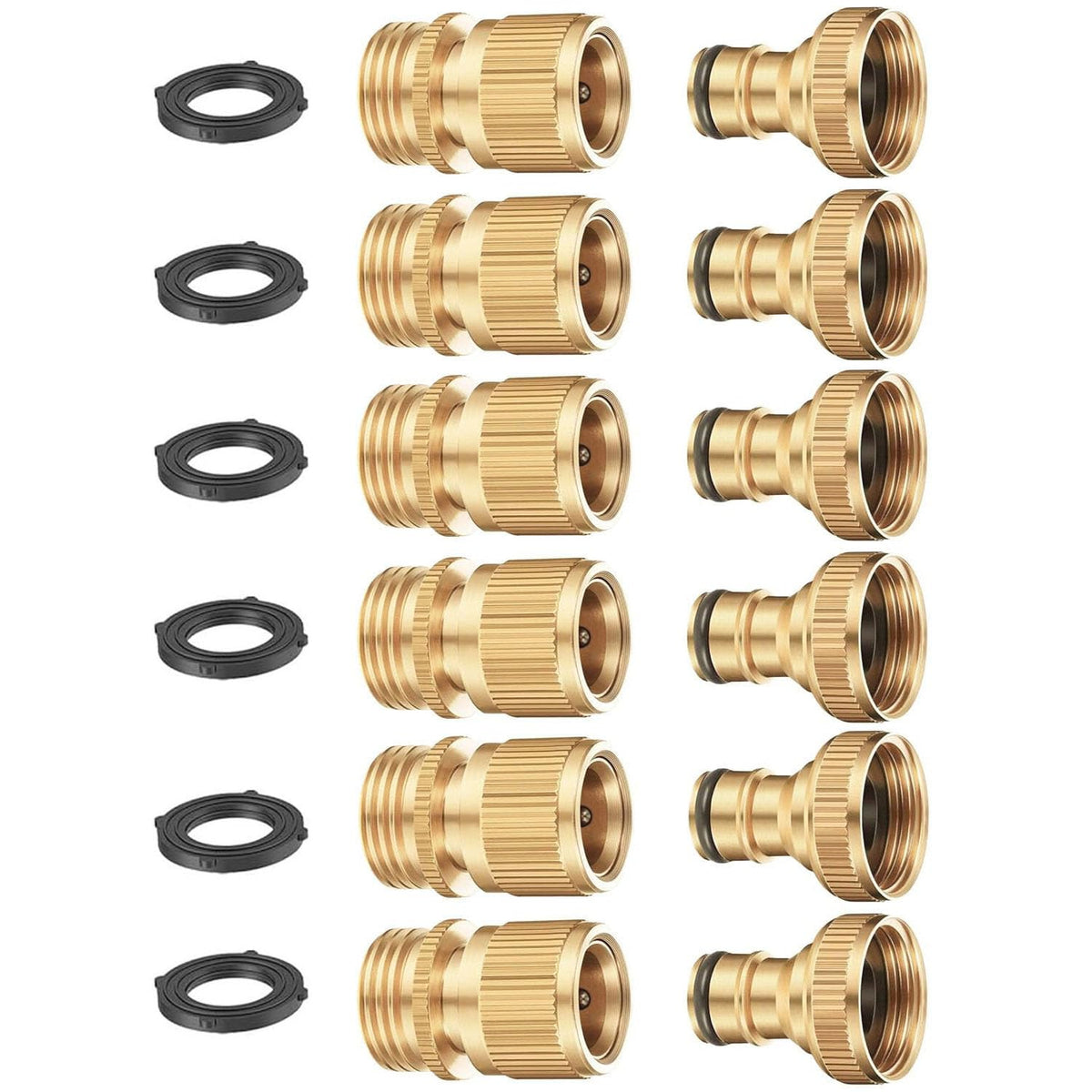 BoArt brass quick connector set male for secure hose connections