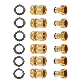 BoArt solid brass quick connectors show durable, rust resistant construction for outdoor hoses