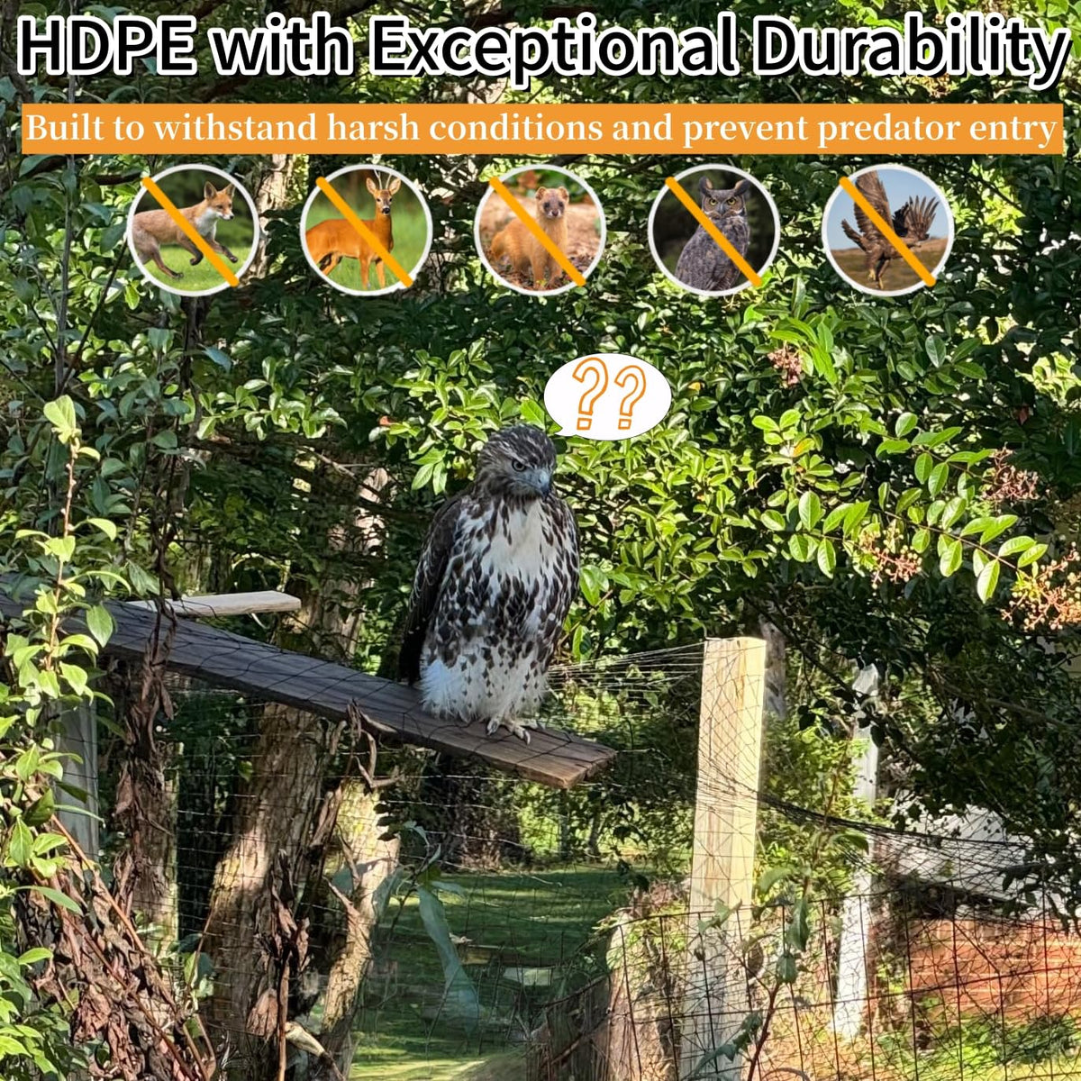 Easy-edge security with zip ties keeps the net taut.