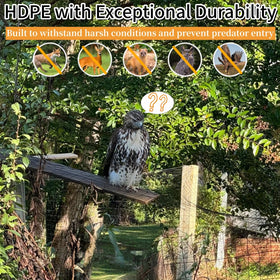 Easy-edge security with zip ties keeps the net taut.
