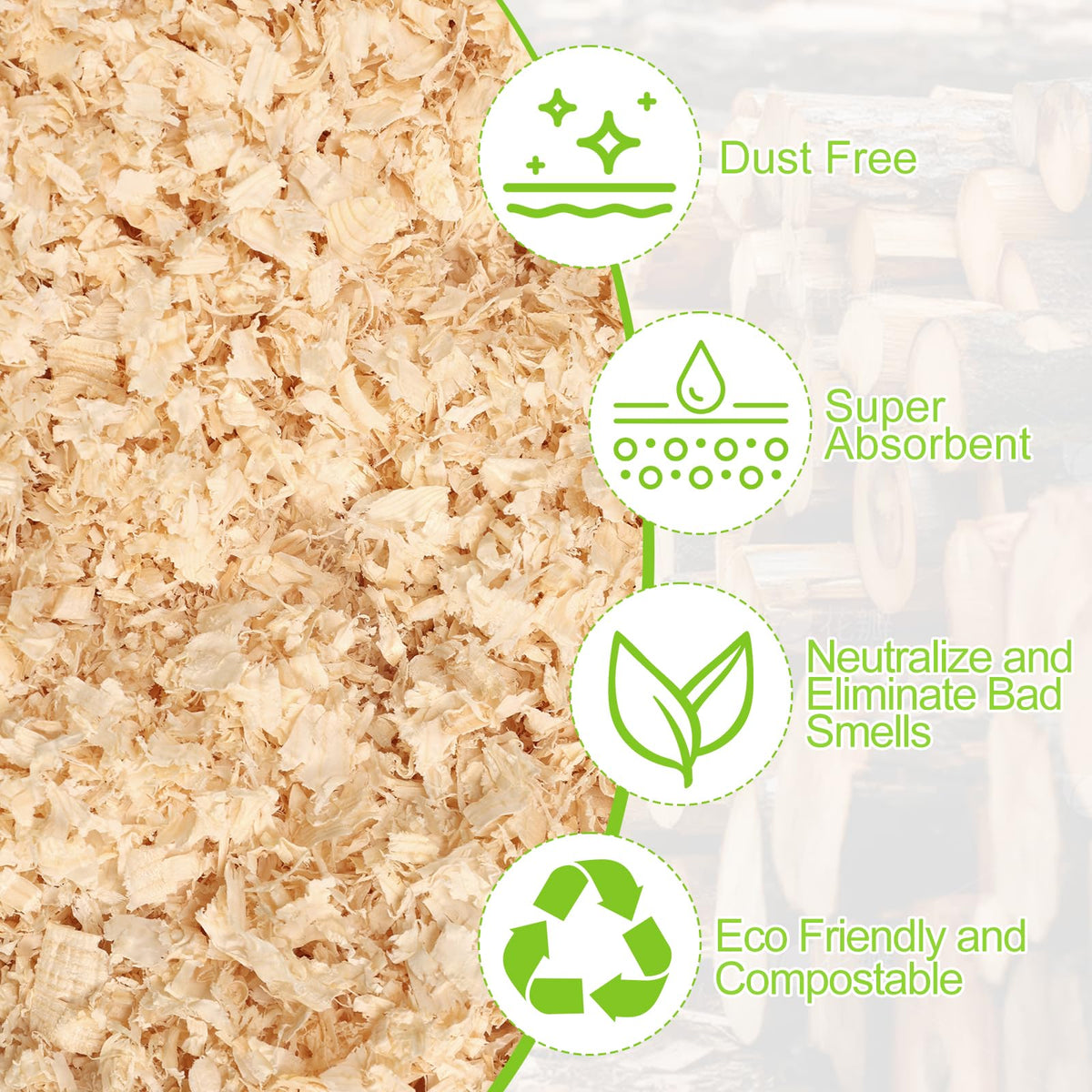 BobbleT natural odor control from pine oils keeps coop air fresher
