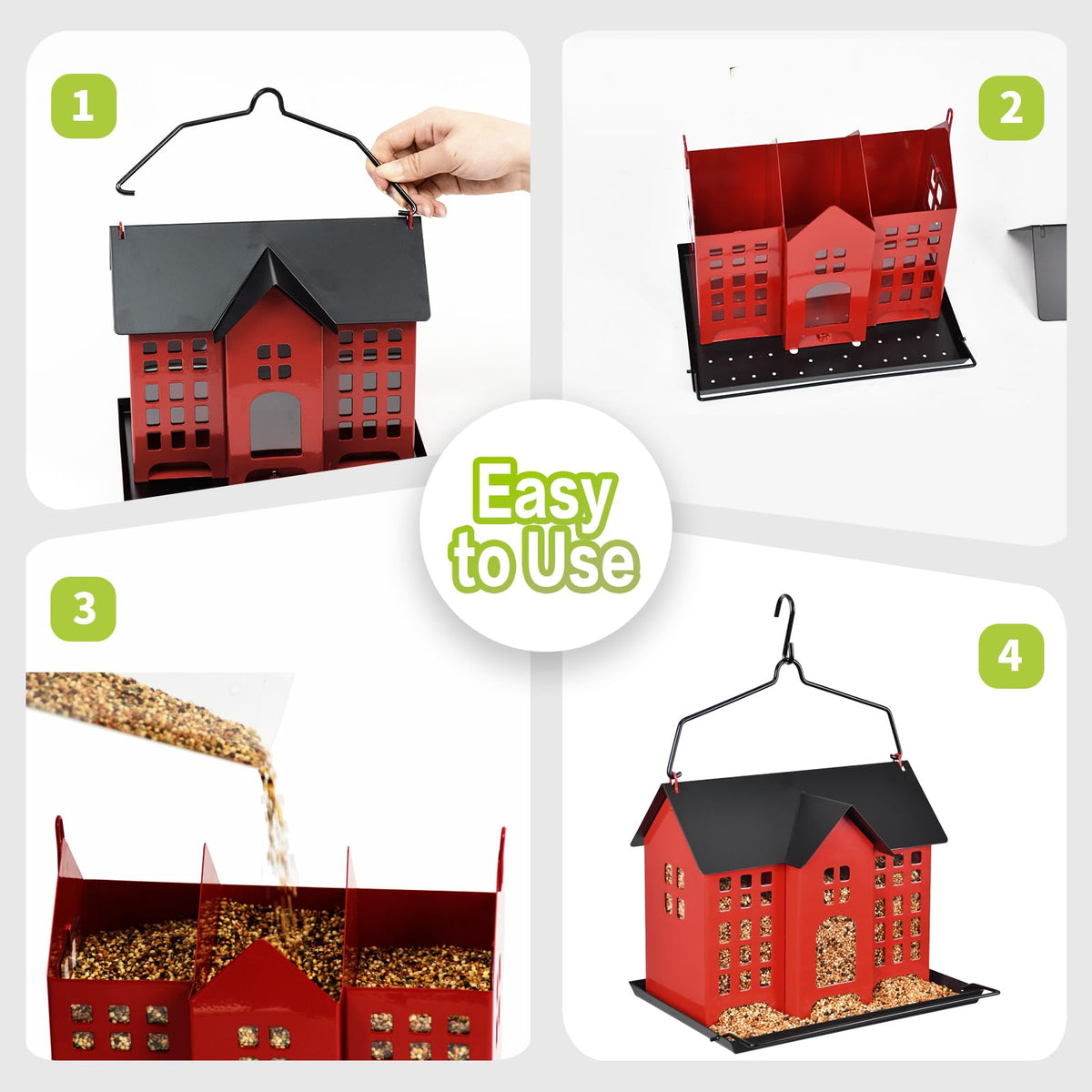 BOCHENTECH squirrel-deterrent build helps keep seeds protected.