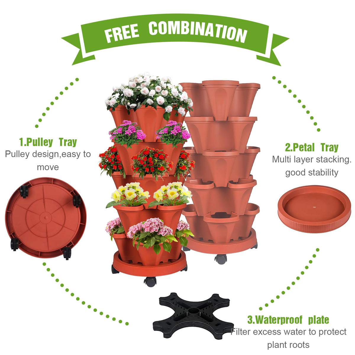Bociks ideal for flowers, vegetables and succulents in small spaces.