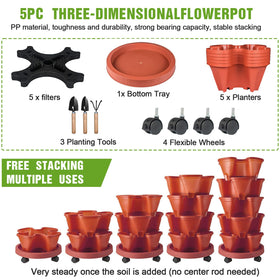 Bociks food-safe polypropylene construction ensures durable, reusable planters