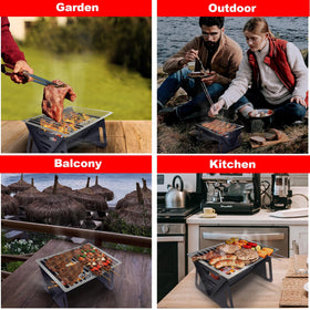 Bodkar Charcoal Grill 8-5x6-inch rack shows space for several items.