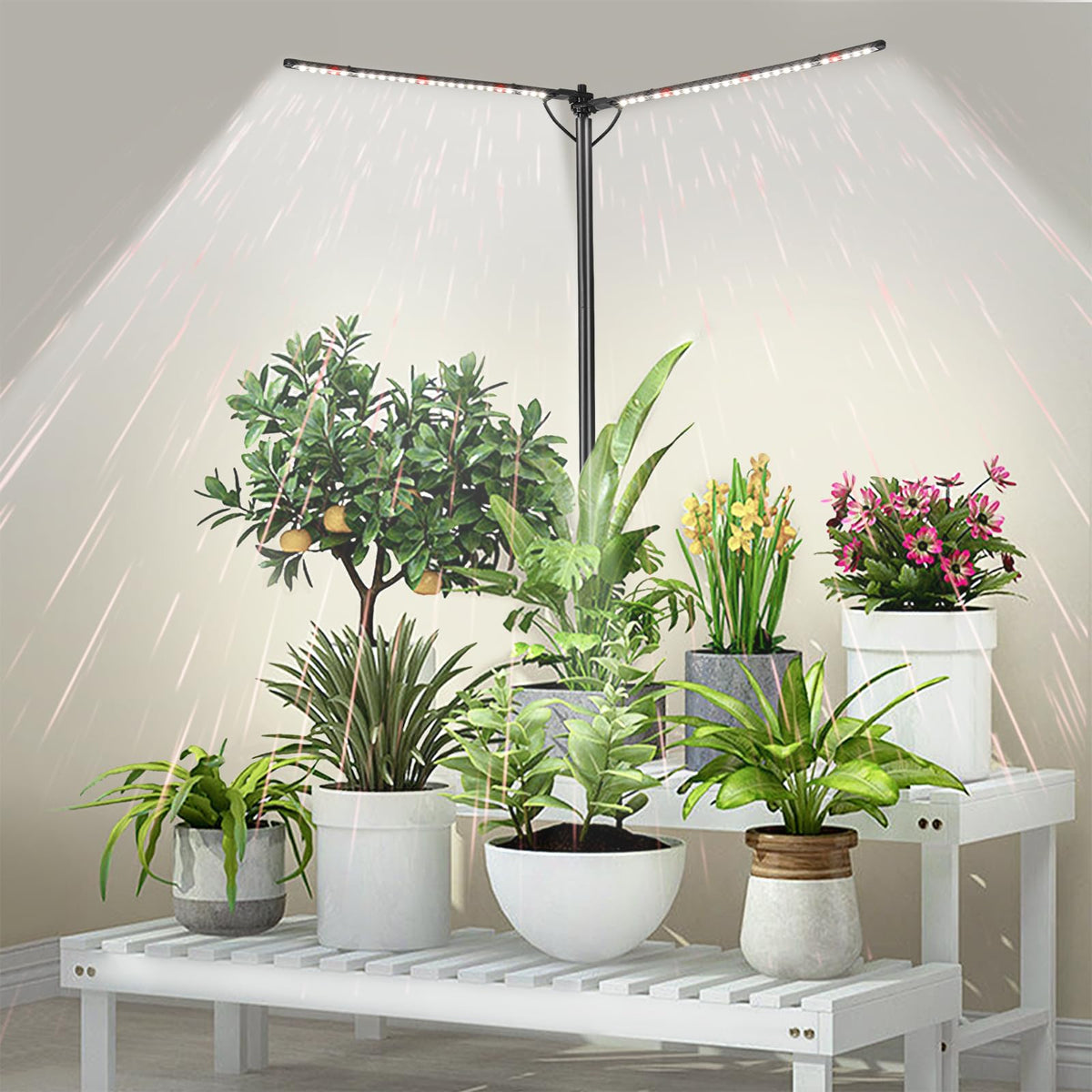 bodkar slim grow light with wood bamboo design boosts indoor plant aesthetics and growth