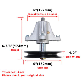 Boeray spindle kit with pulley, zerk, and dust cover included.