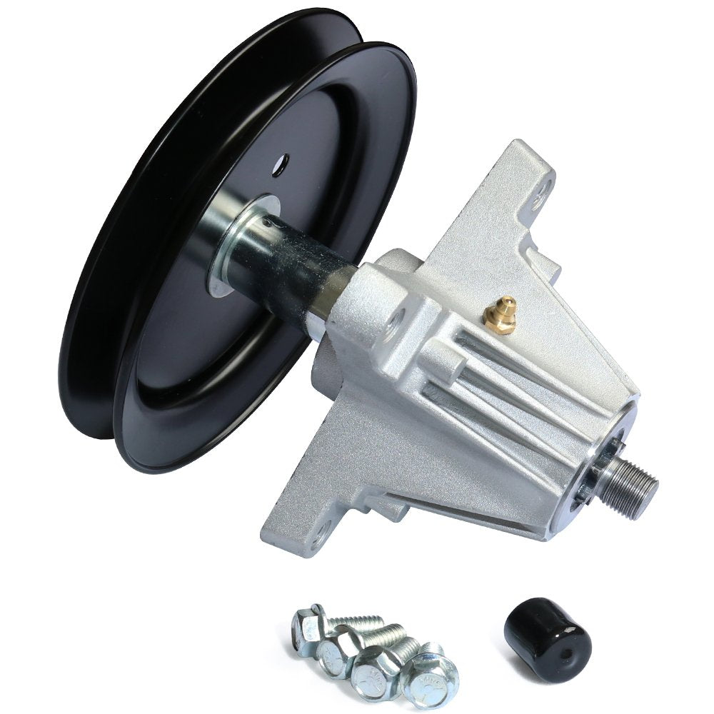Boeray spindle includes zerk grease fitting for easy maintenance.