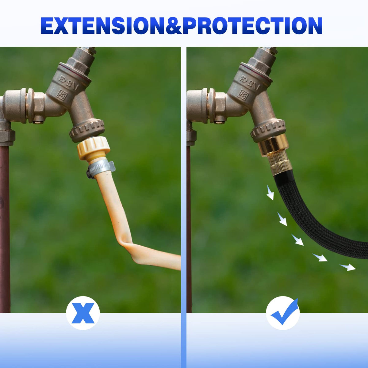 Boersite flexible hose extension for tight spots and easy routing