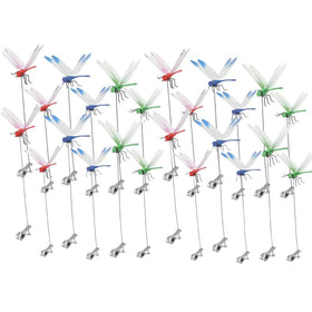 BOHESI dragonfly clip 24-pack ready to deter pests while brightening your garden.