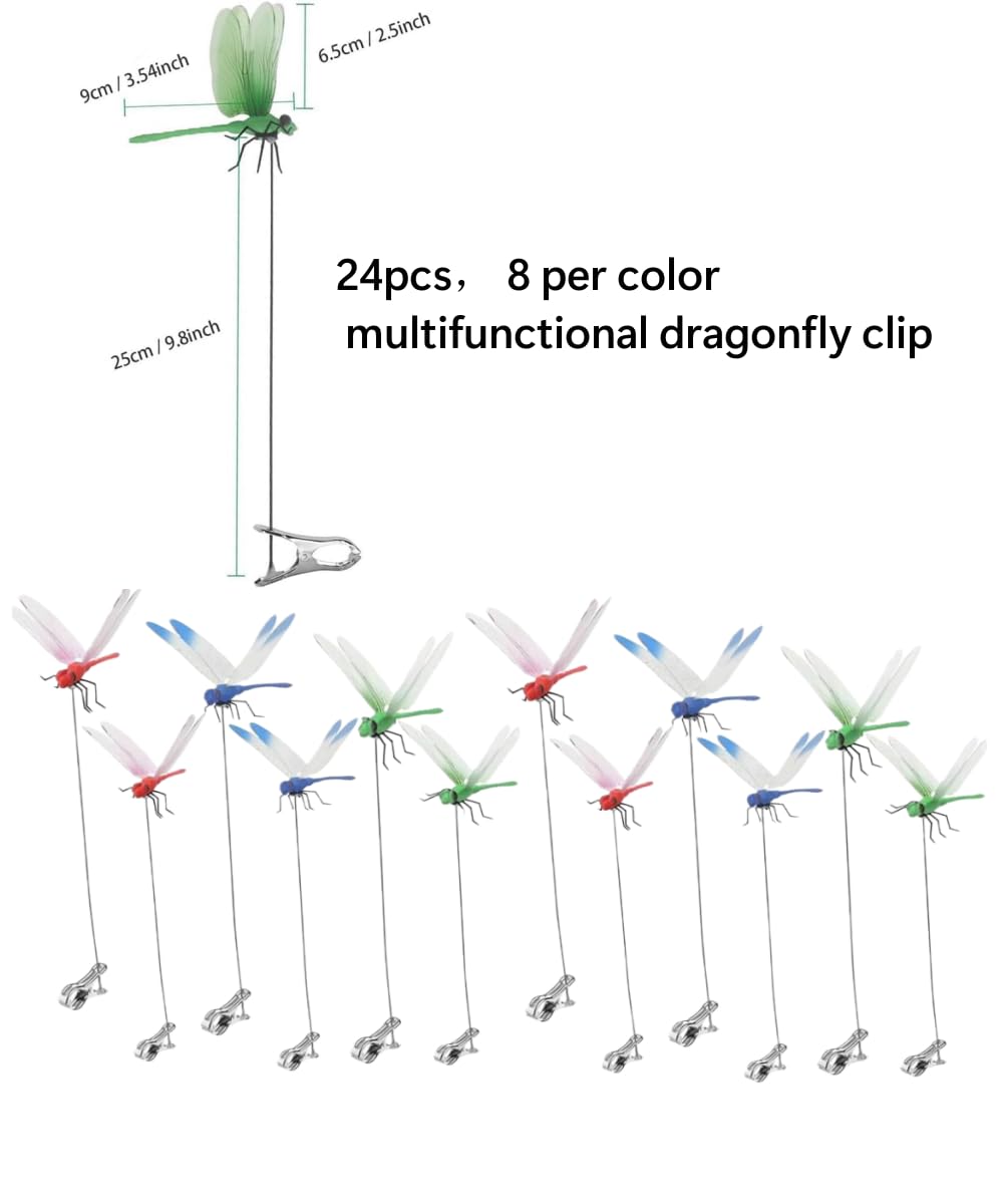 BOHESI fake dragonfly clip for outdoor use features weatherproof finish.