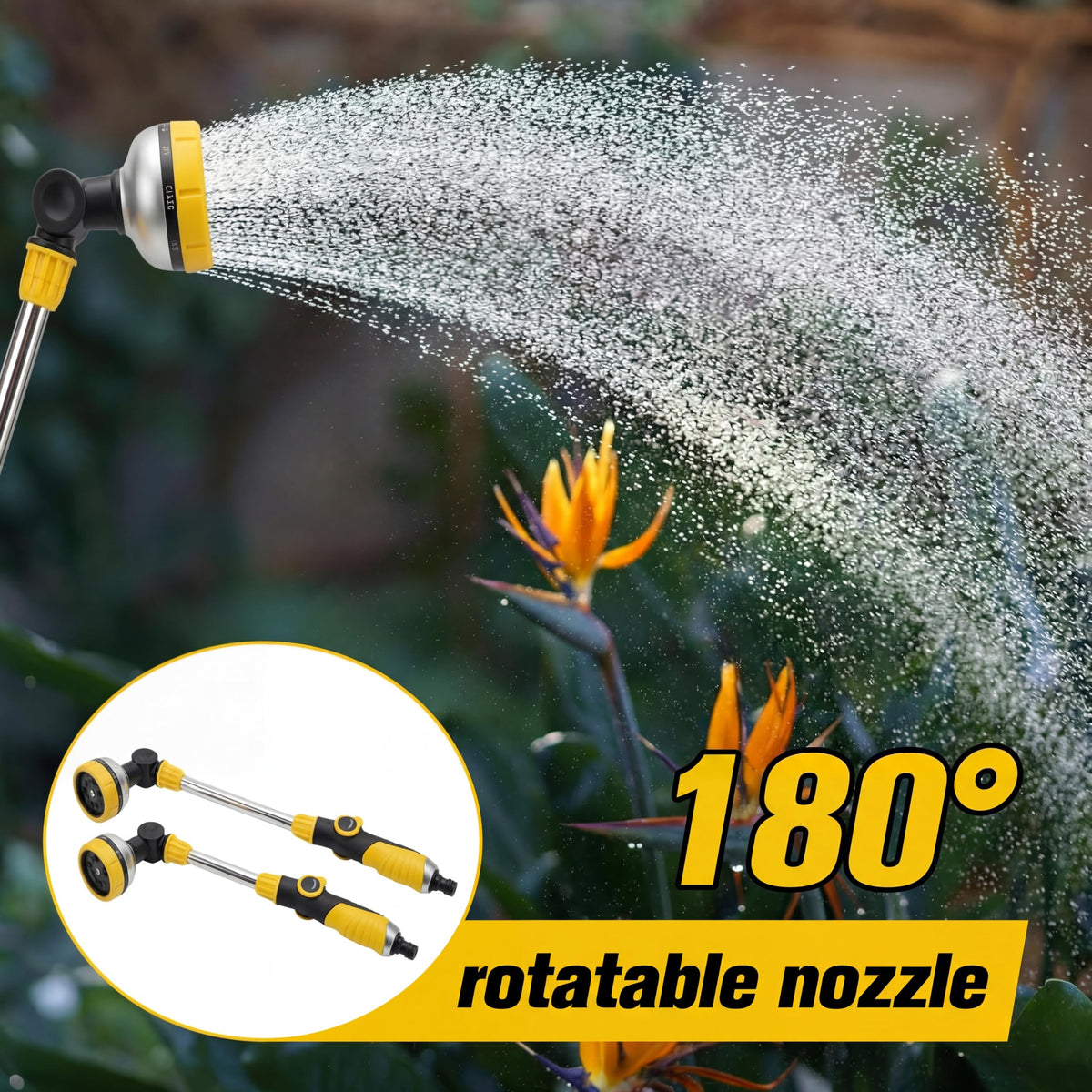 Bokon steel wand with ergonomic non-slip handle reduces fatigue.
