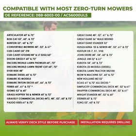 Boldworks rustproof steel chute blocker endures outdoor mowing conditions.