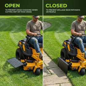 Boldworks close mode containing clippings at the turf edge.