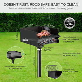 boldworks heavy-duty steel construction resists rust in all-weather outdoor use.