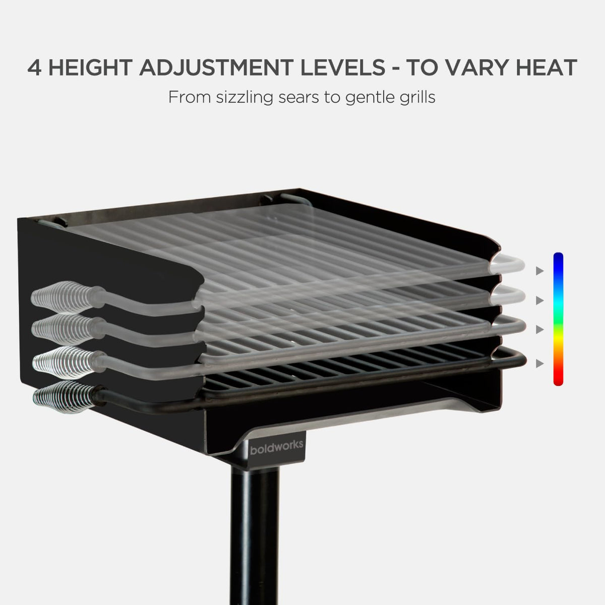 boldworks Park Grill in-ground design provides stable, permanent outdoor cooking setup.