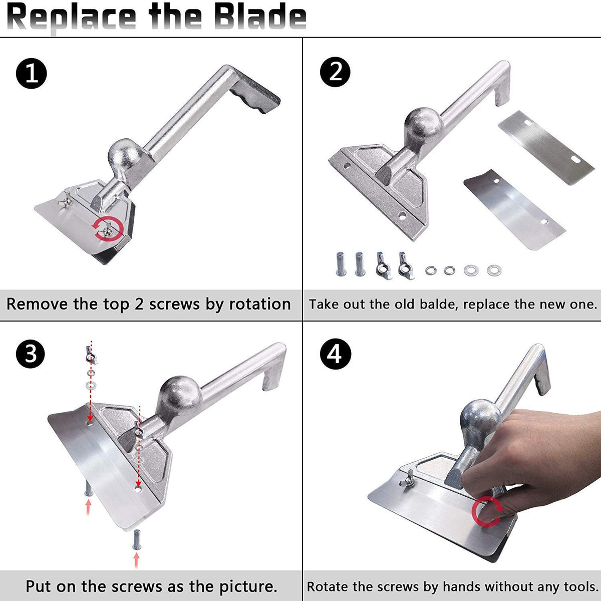 Bolexino blade attachment ease-of-replace for uninterrupted grilling.