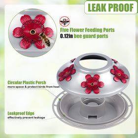 Bolite 360-degree perch supports multiple hummingbirds at once for comfortable feeding.
