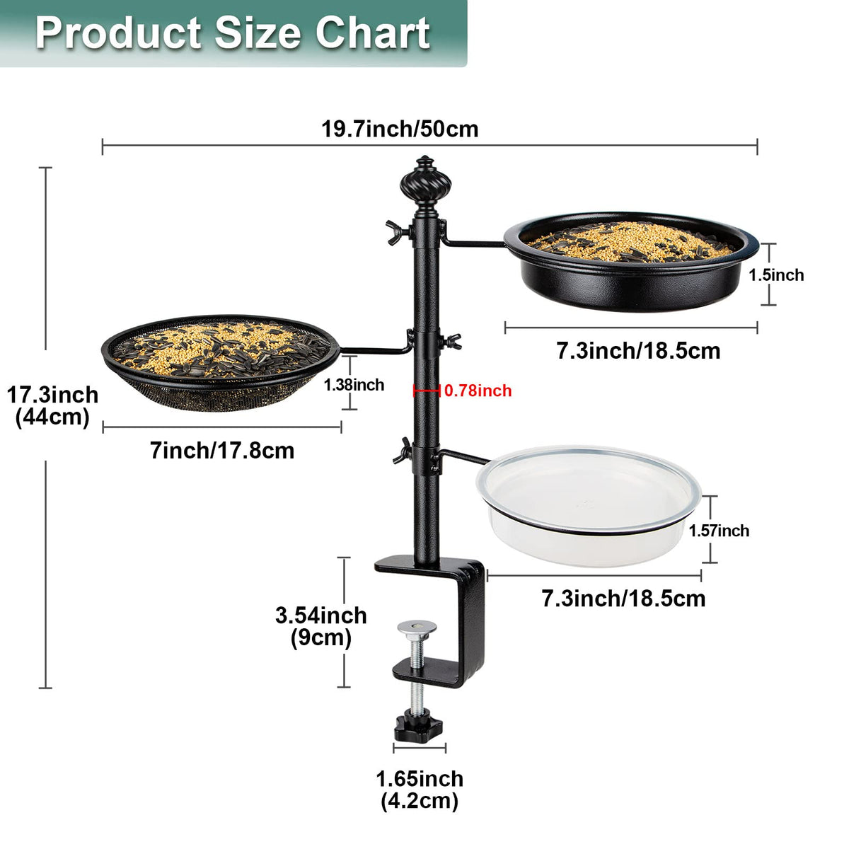 Bolite bird feeder includes a plastic water tray for baths and drinking.