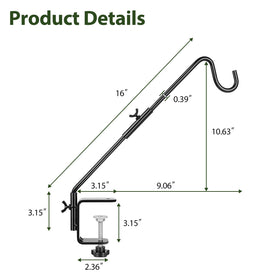 BOLITE bird feeder stand for porch, balcony, or patio