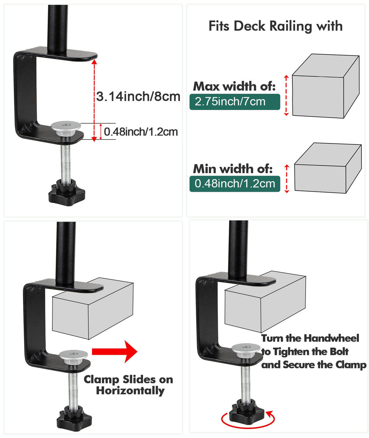 Bolite weather-resistant black finish protects feeder from rain and sun.