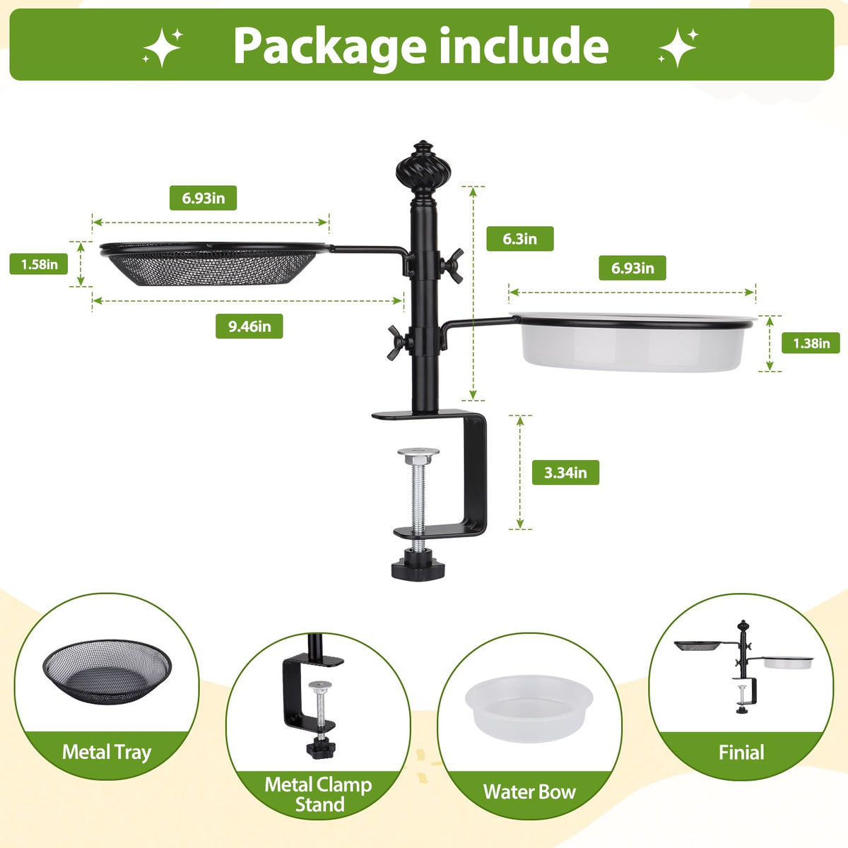 BOLITE deck feeder with removable trays for quick cleaning