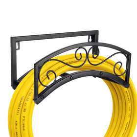 BOLITE hose holder wall mount front view shows sturdy metal construction for outdoor use