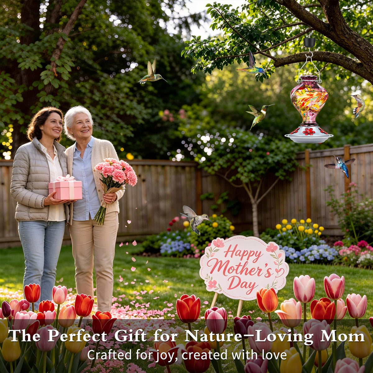 BOLITE 360° perch lets hummingbirds feed from any side
