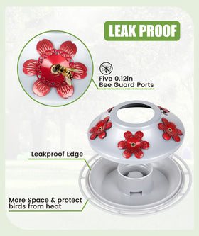 360-degree perch lets hummingbirds feed from any side on the BOLITE feeder.