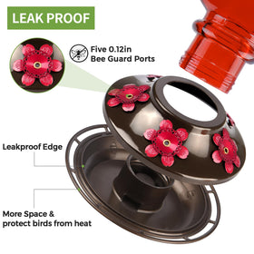 BOLITE 360° perch invites hummingbirds from every feeding angle.