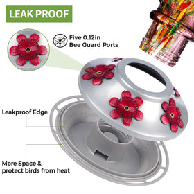 Bolite feeder features bee-proof ports to minimize nectar loss.