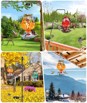 Easy-fill and easy-clean design of the BOLITE hummingbird feeder.